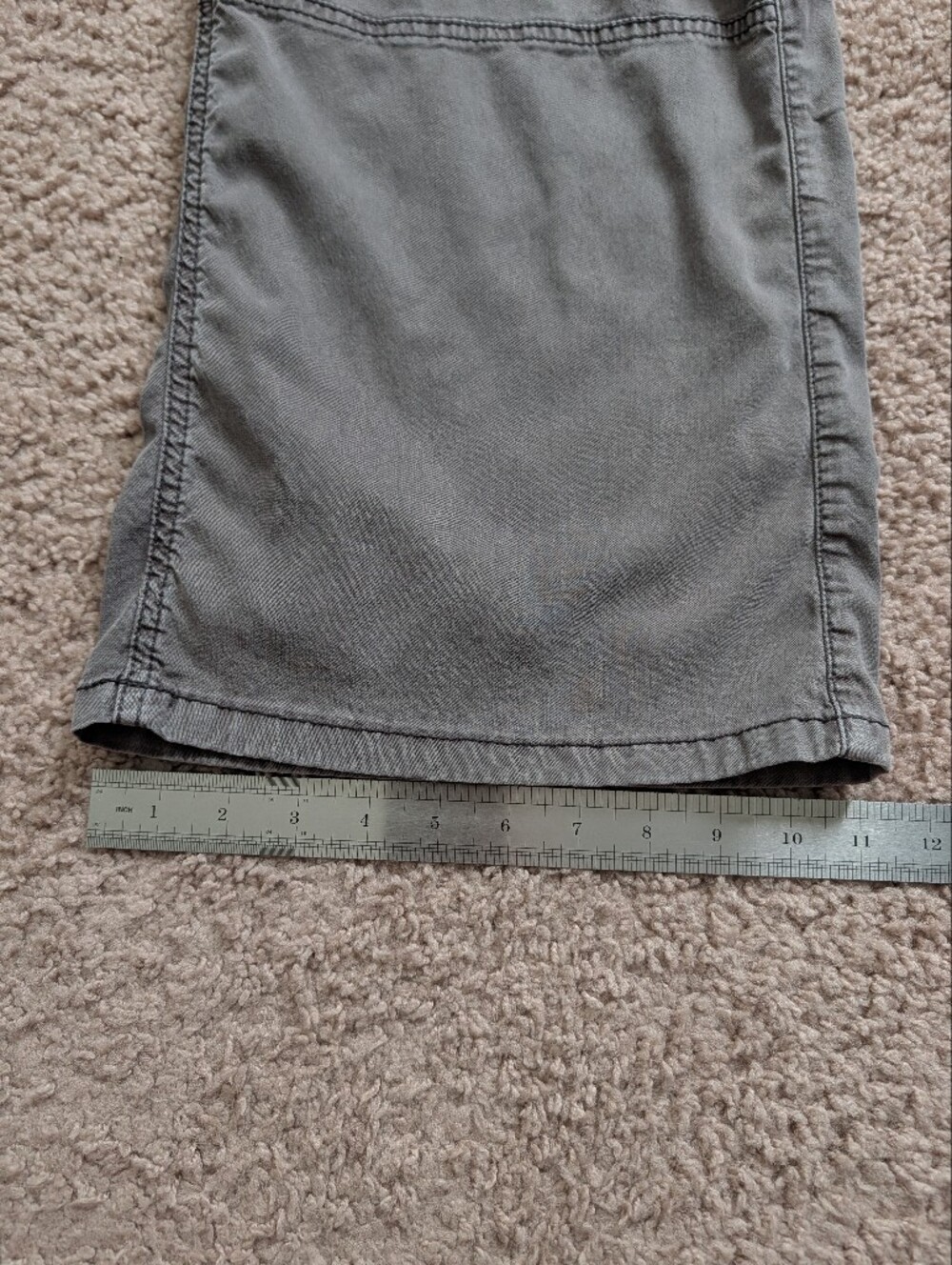 American Eagle Womens Haze Grey Dreamy High Waist Baggy Wide Leg Cargo Pant 12R - Picture 14 of 16